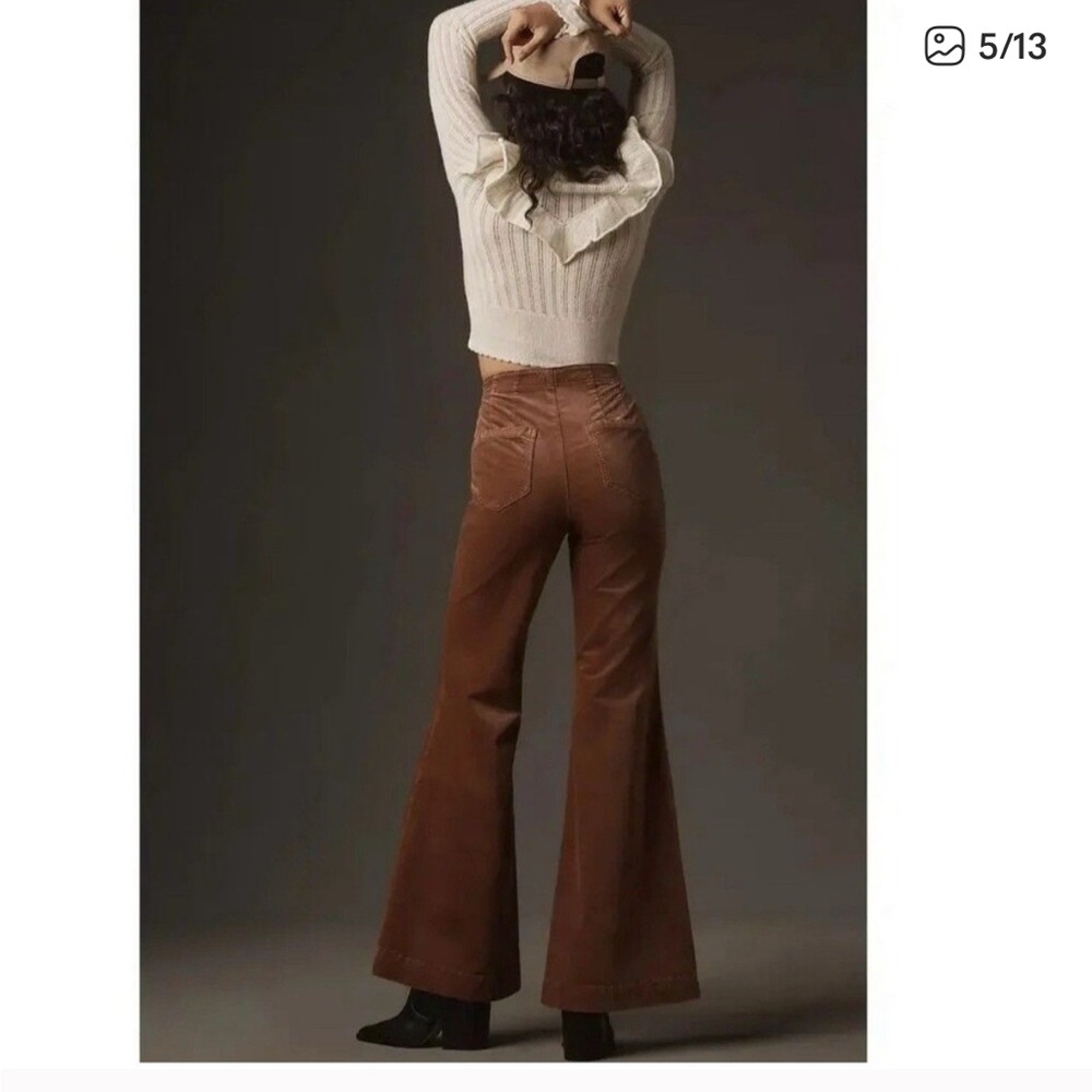 Pilcro Retro Velvet Flare Pants 25P